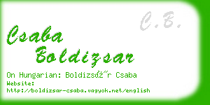 csaba boldizsar business card